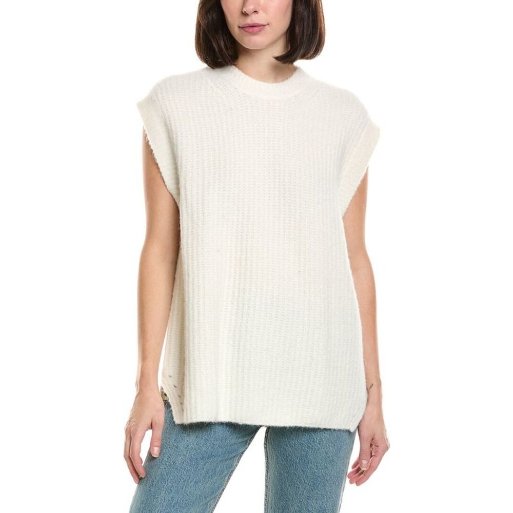 Labiz Womens  Wool & Alpaca-Blend Sweater Vest, White